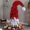 9ft. Pre-Lit Holiday Red Santa Hat Artificial Christmas Tree, White LED Lights